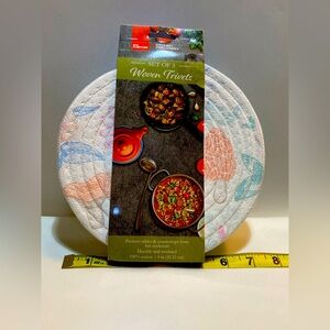 SET OF THREE WOVEN TRIVETS NWT